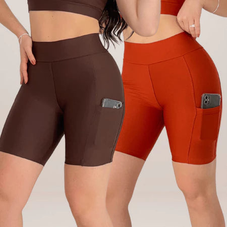 Shorts Academia com Bolso - Zero Transparência & Alta Compressão