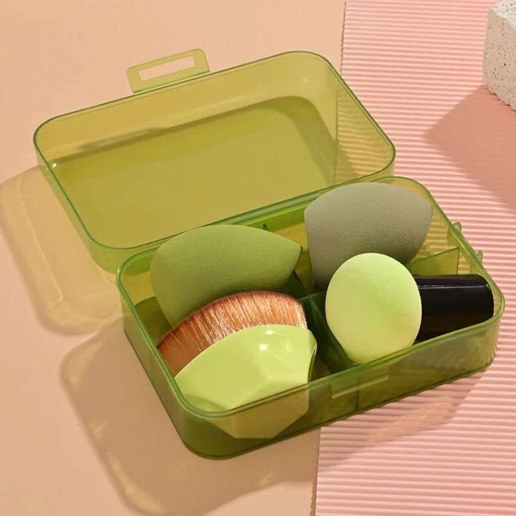 Kit de Pincel e Esponja Colors para Maquiagem