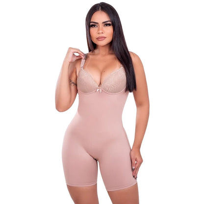 Cinta Macaquinho Modeladora de Alta Compressão Cetinete Body Com Bojo