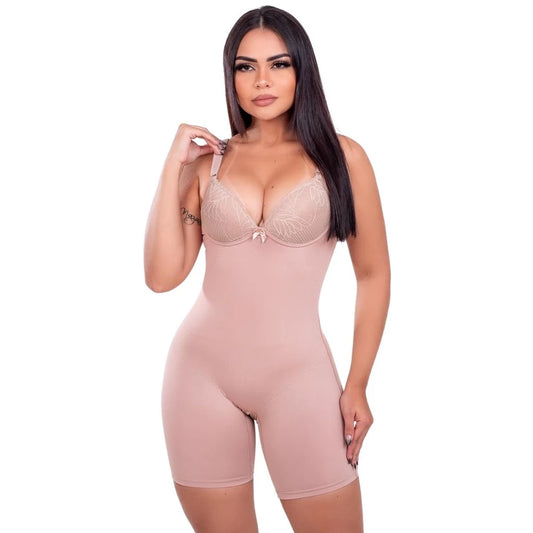 Cinta Macaquinho Modeladora de Alta Compressão Cetinete Body Com Bojo