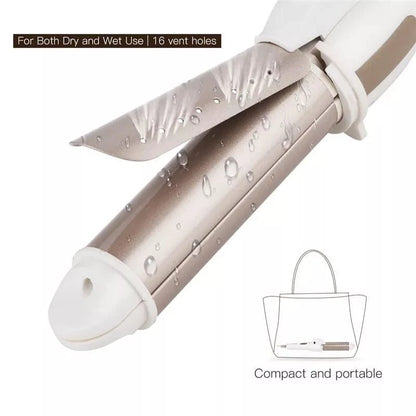 Modelador De Cachos E Chapinha 2 Em 1 Mini Alisador Profissional Bivolt