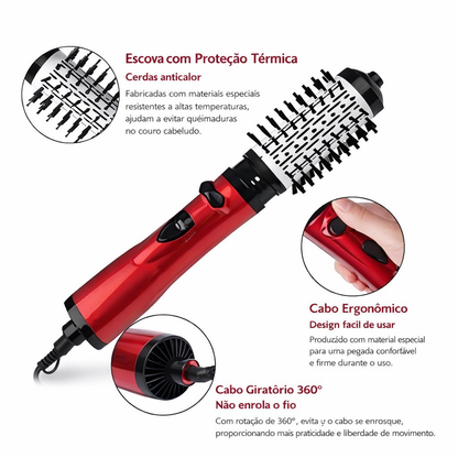 Escova Rotativa Elétrica Secador de cabelo Professinal 2 em 1