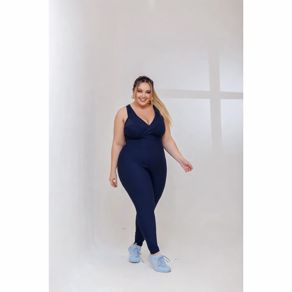 Macacão Longo Legg Fitness Plus Size