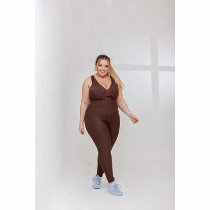 Macacão Longo Legg Fitness Plus Size