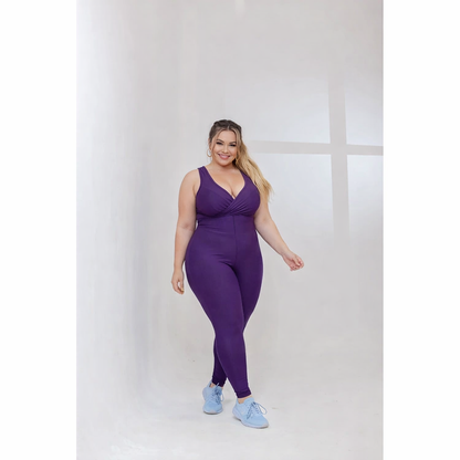 Macacão Longo Legg Fitness Plus Size
