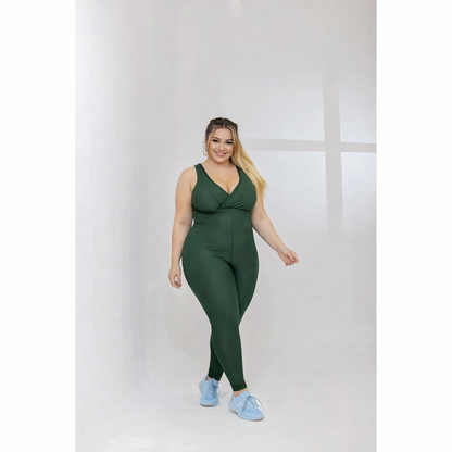 Macacão Longo Legg Fitness Plus Size