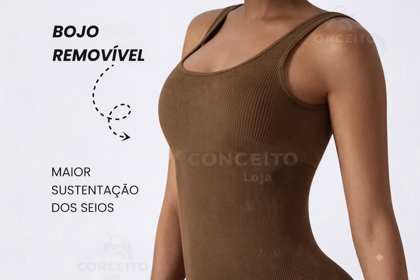 Macacão Canelado Premium Zero Transparência