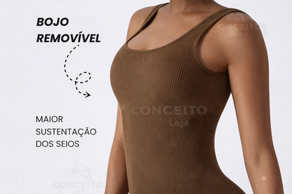 Macacão Canelado Premium Zero Transparência