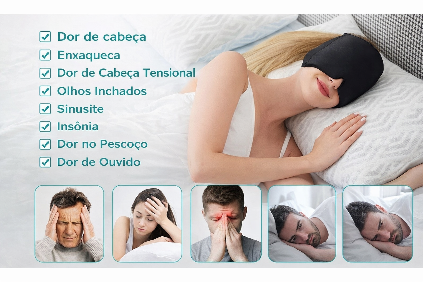 Touca Facial para Enxaqueca