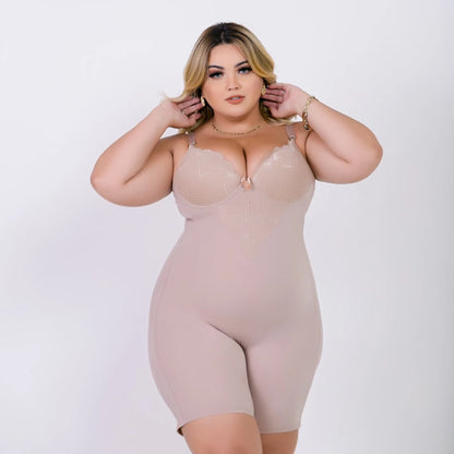 Cinta Modeladora Macaquinho Plus Size 46 | 48 | 50 | 52 Reduz Medidas
