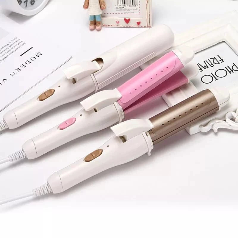 Modelador De Cachos E Chapinha 2 Em 1 Mini Alisador Profissional Bivolt