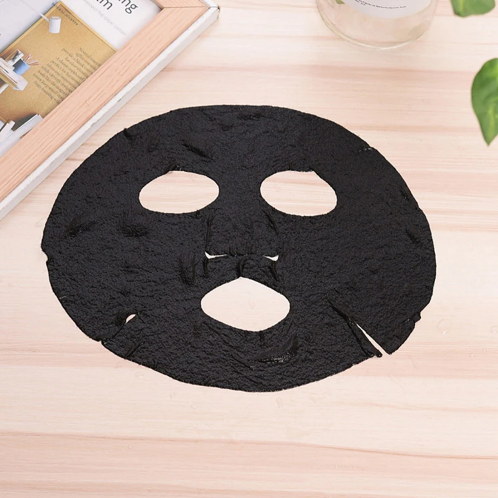 Kit 200 Máscaras Facial Preta Carvão De Bambu Desidratada Descartável Limpezal Para Skin Care