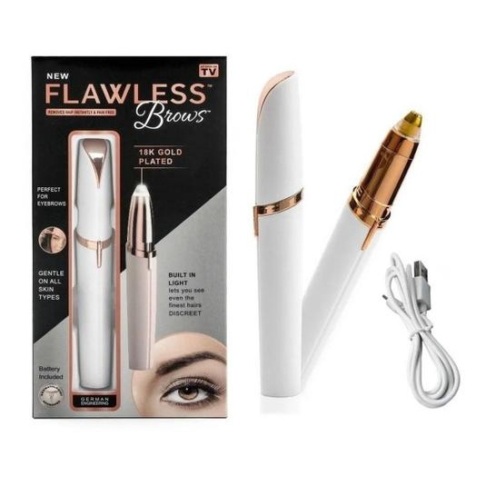 Depilador de Sombrancelha Buço Nariz Orelha Rosto Facial Elétrico Tira Pelos USB Recarregável Profissional Portátil