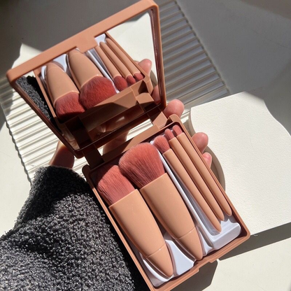 Kit 5 de Pincéis Para Maquiagem Com Espelho Super Sofisticado/Várias Cores Disponíveis/Promoção——WL