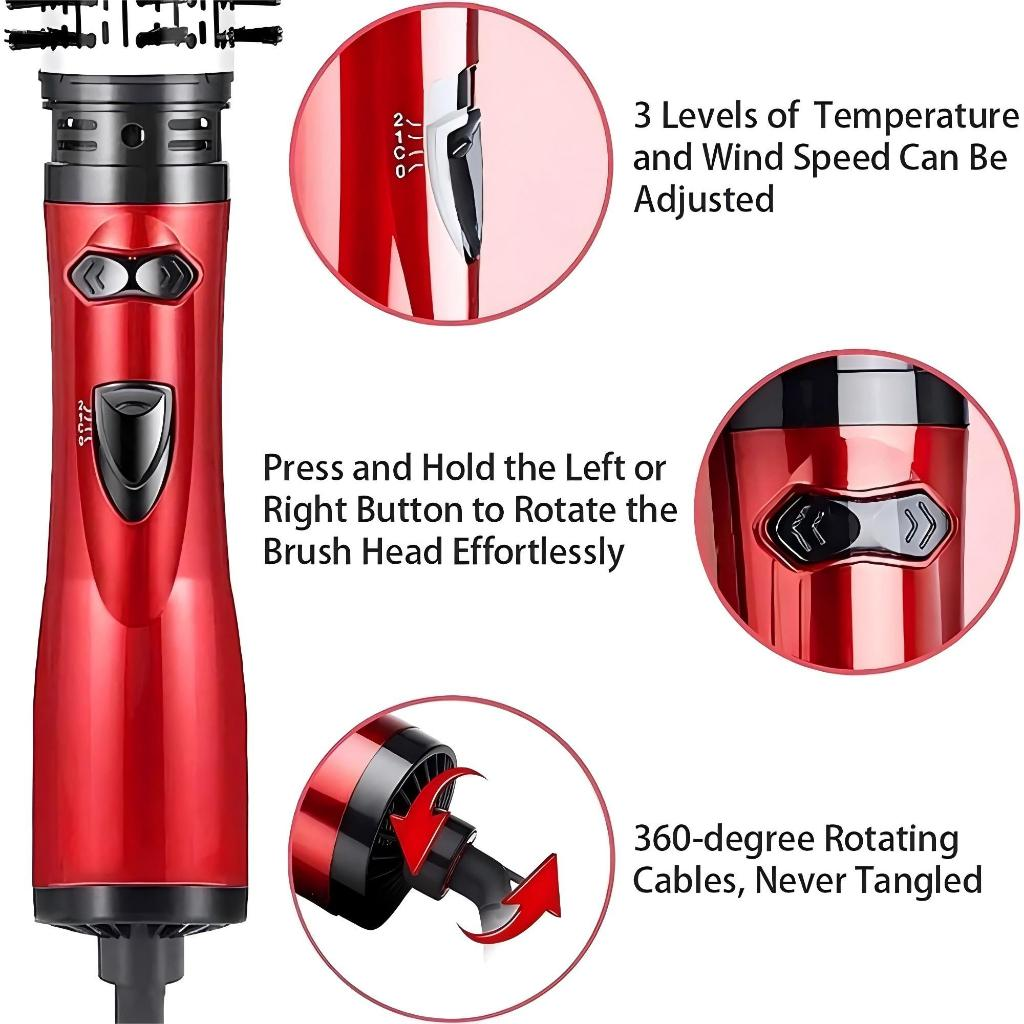 Escova Rotativa Elétrica Secador de cabelo Professinal 2 em 1