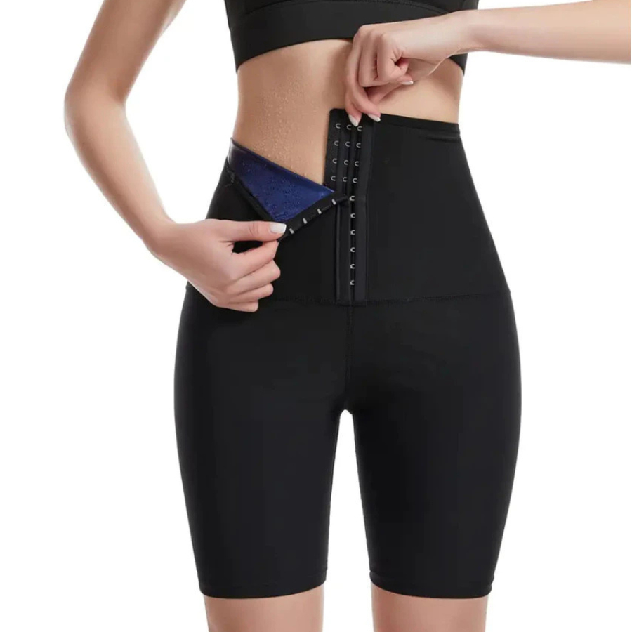 Bermuda Short Modelador Efeito Sauna Queima Gordura Afina Cintura Cinta