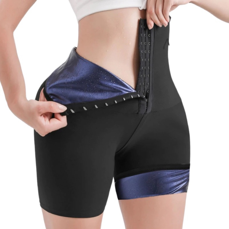 Bermuda Short Modelador Efeito Sauna Queima Gordura Afina Cintura Cinta