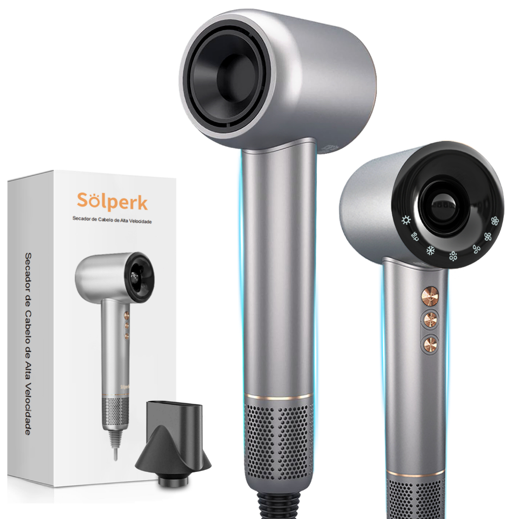 Secador de Cabelo profissional 110V 1500W - com Secagem Rápida Alta Velocidade 120000 RPM