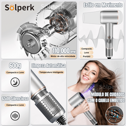 Secador de Cabelo profissional 110V 1500W - com Secagem Rápida Alta Velocidade 120000 RPM