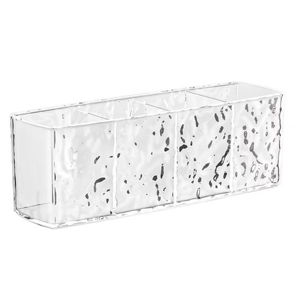 Porta Pincel Diamante Organizador Acrílico Maquiagem 3 OU 4 divisorias