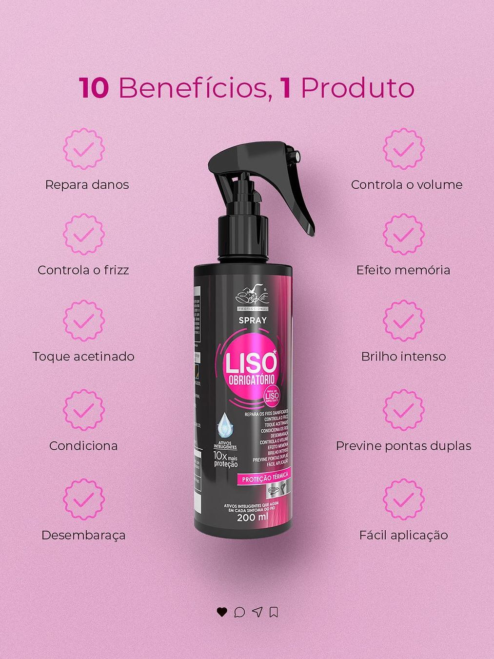 Óleo extraordinário New Hair 100ml + Spray Finalizador Liso Obrigatório 200ml | Proteção térmica