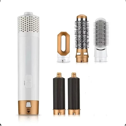 Escova 5 em 1 Profissional Secador Pente, Modelador Aumenta Volume Rapidamente Fácil de Usar Resultados de Salão