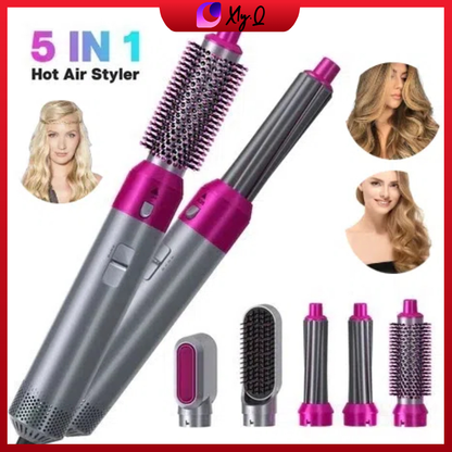 Escova 5 em 1 Profissional Secador Pente, Modelador Aumenta Volume Rapidamente Fácil de Usar Resultados de Salão