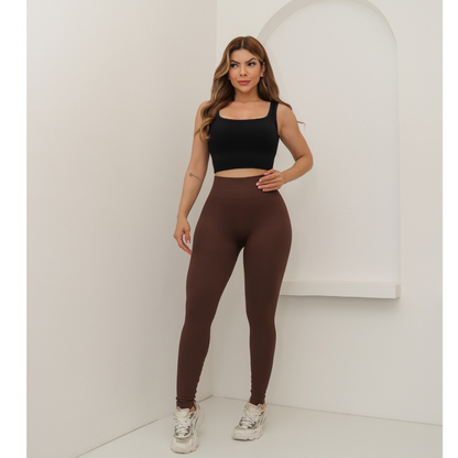 Calça Feminina Legging Esportiva Canelada Poliamida Academia Elástica Fitness 3RD SD1140/1438