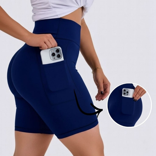 Bermuda Ciclista Feminina Academia Com Bolso Lateral Conforto E Segurança Zero Transparência