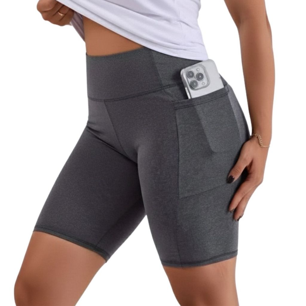 Bermuda Ciclista Premium com Bolso Lateral Zero Transparência