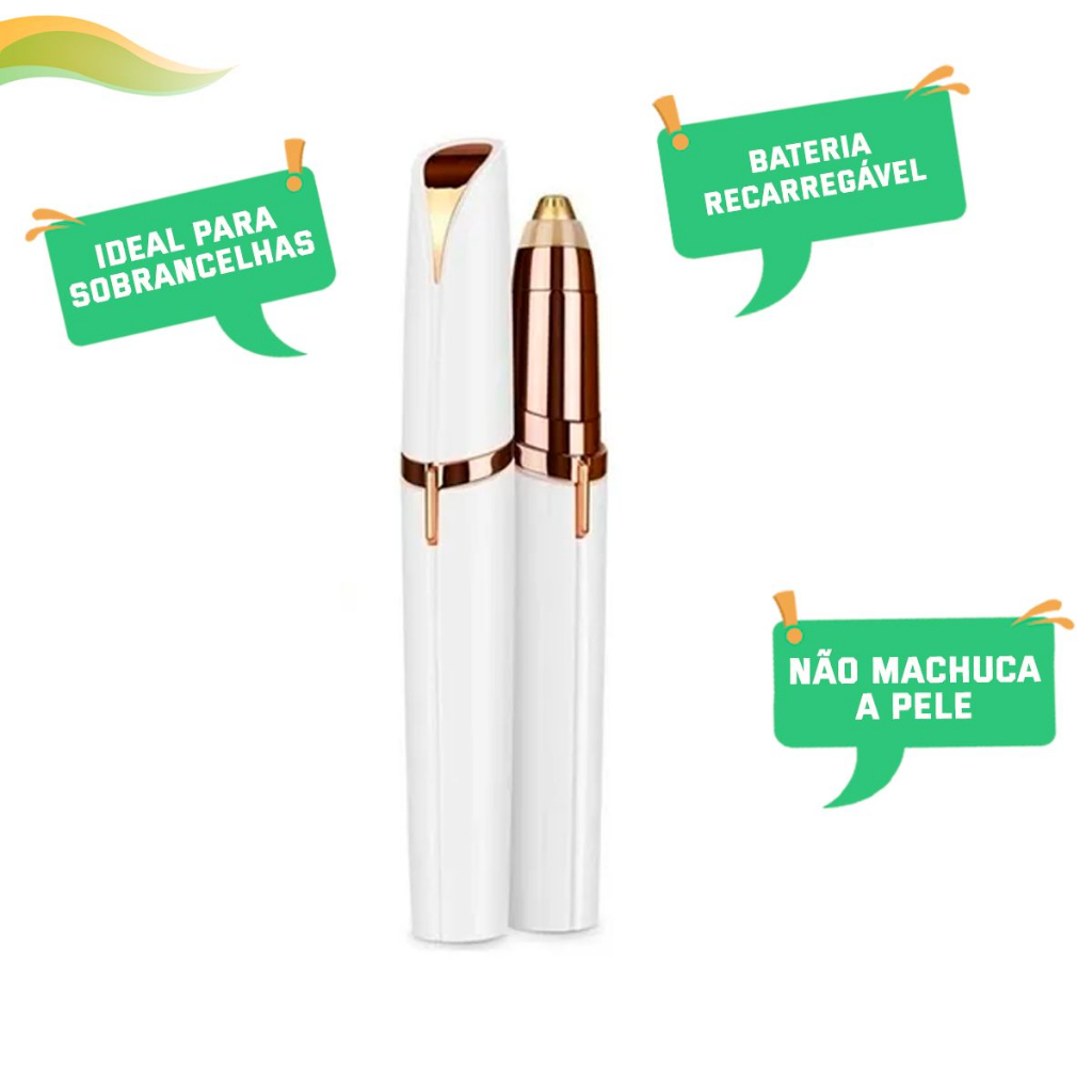 Depilador de Sombrancelha Buço Nariz Orelha Rosto Facial Elétrico Tira Pelos USB Recarregável Profissional Portátil