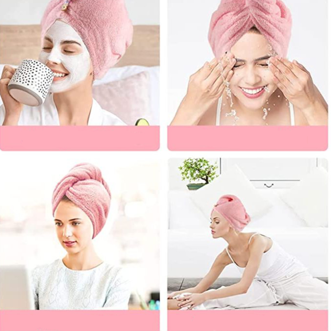 KIT 3/5/10 PCS Toalha De Cabelo Banho Toalha Grossa Mágica para Secar Cabelo de Microfibra Grossa Touca