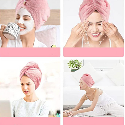 KIT 3/5/10 PCS Toalha De Cabelo Banho Toalha Grossa Mágica para Secar Cabelo de Microfibra Grossa Touca
