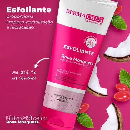 Kit skincare rosa mosqueta limpeza de pele bruma facial