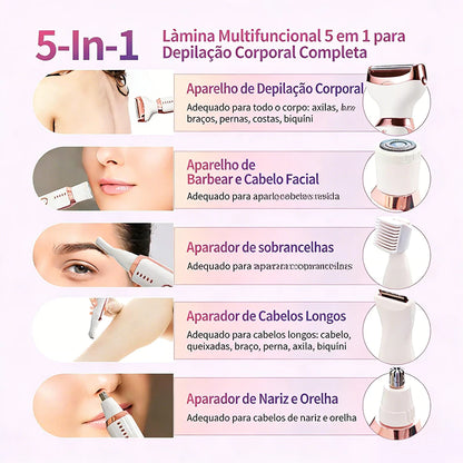 Depilador Feminino 5 em 1