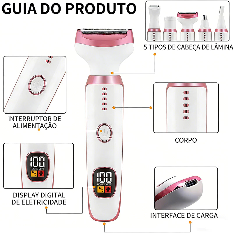 Depilador Feminino 5 em 1
