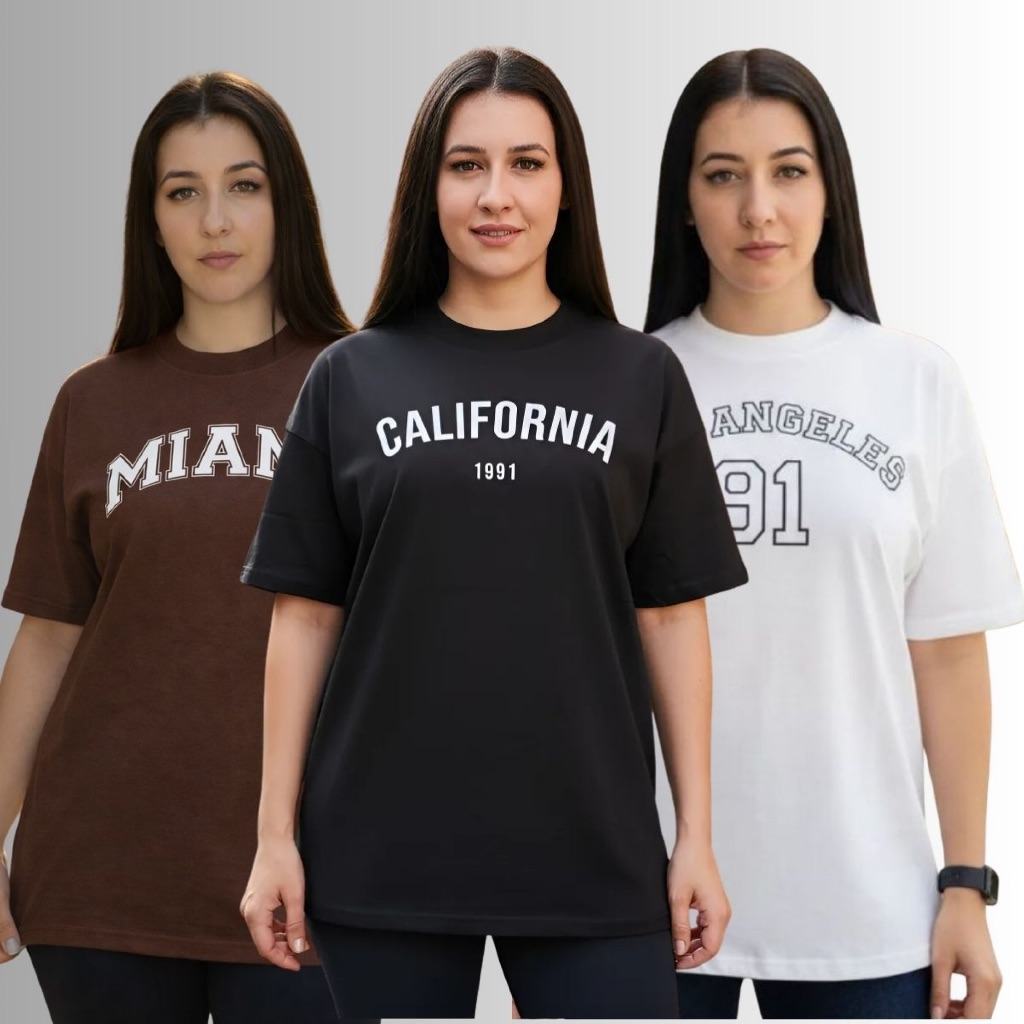 Kit 3 Camiseta Oversized Premium