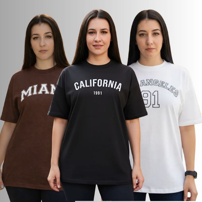 Kit 3 Camiseta Oversized Premium