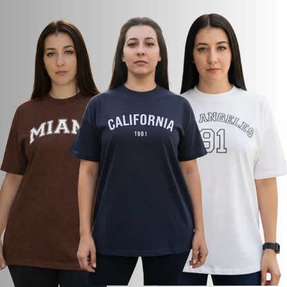 Kit 3 Camiseta Oversized Premium