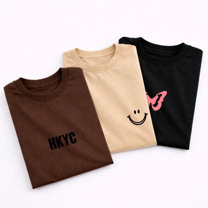 Kit 3 Blusas Oversized Streetwear