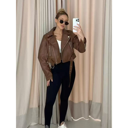 Jaqueta Casual de Couro Premium
