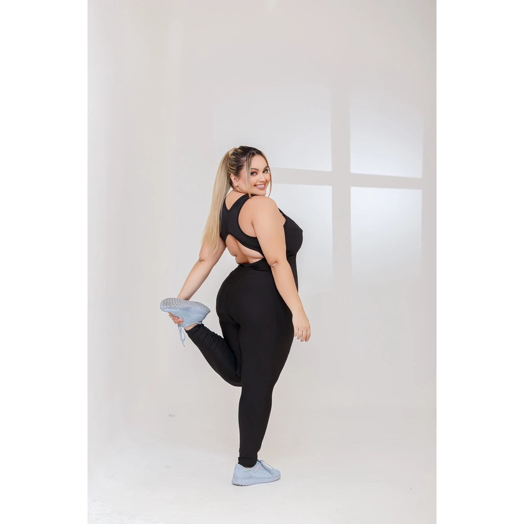PLUS SIZE Macacão Longo Legg Fitness Academia (BOJO REMOVÍVEL) EXCELENTE QUALIDADE