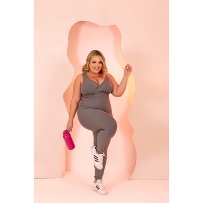 PLUS SIZE Macacão Longo Legg Fitness Academia (BOJO REMOVÍVEL) EXCELENTE QUALIDADE