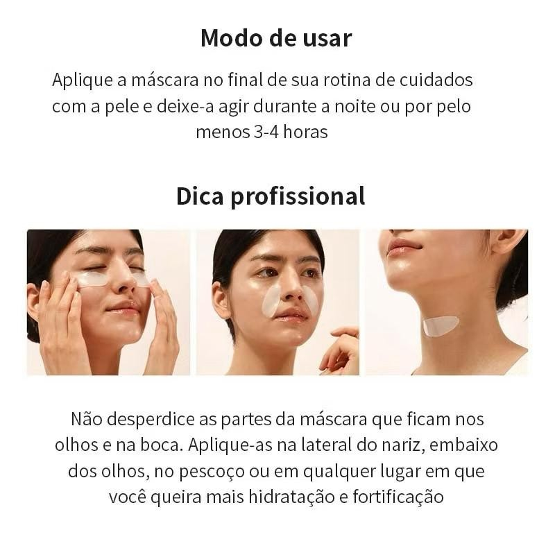 Mascara SKINCARE COREANA Noite Toda de Hidratação Profunda