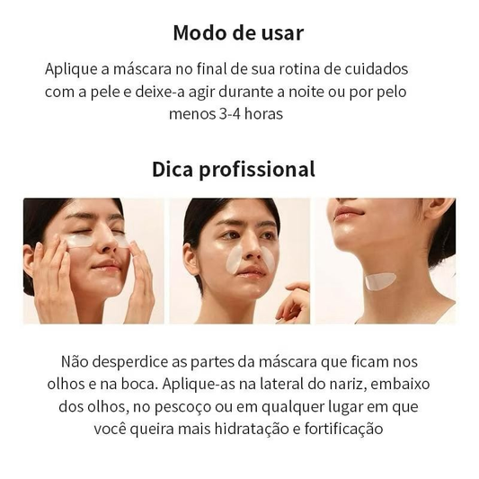 Mascara SKINCARE COREANA Noite Toda de Hidratação Profunda