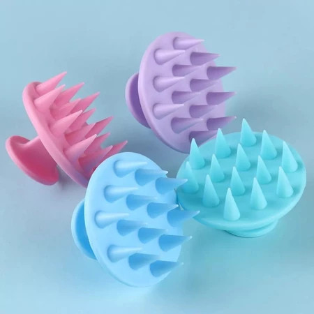 KIT 3 Escova De Lavar Cabelo de Silicone Auxilia O Crescimento Diminui A Quebra