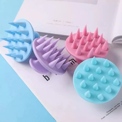 KIT 3 Escova De Lavar Cabelo de Silicone Auxilia O Crescimento Diminui A Quebra