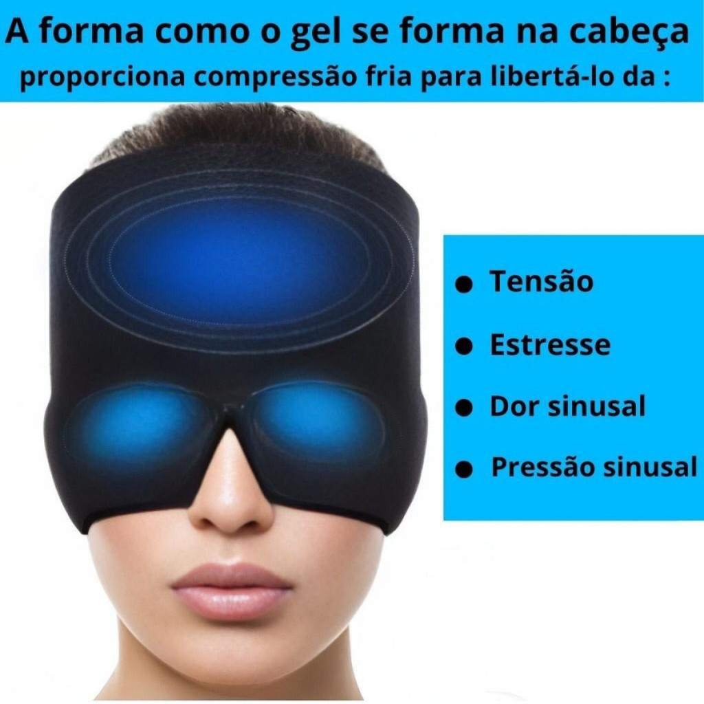 Touca Dor de Cabeça Chapéu De Alívio Da Enxaqueca Máscara De Terapia Fria Quente Confortável