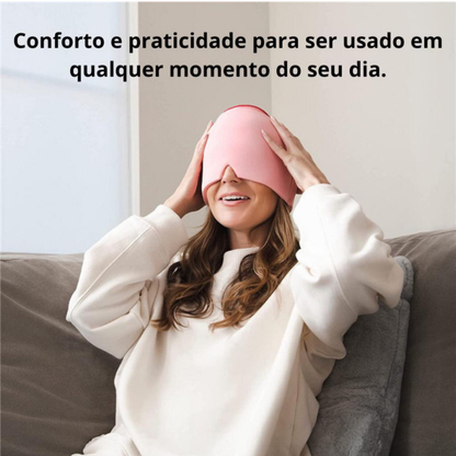 Touca Dor de Cabeça Chapéu De Alívio Da Enxaqueca Máscara De Terapia Fria Quente Confortável