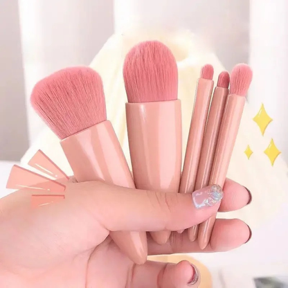 Kit 5 de Pincéis Para Maquiagem Com Espelho Super Sofisticado/Várias Cores Disponíveis/Promoção——WL